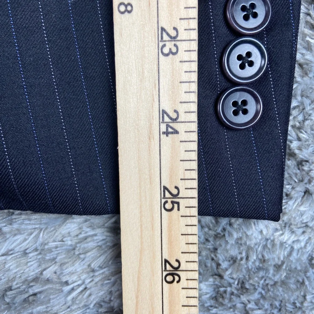 Jos A Bank 2 Piece Suit Men 41R Blazer 35x31 Pant Pinstripe Signature Gold Wool